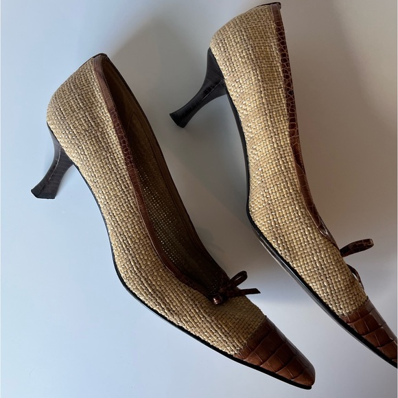 Stuart Weitzman Woven Kitten Heels - Picture 8 of 9